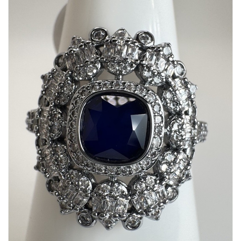 Size 9 Bomb Party Sept Ring - RG76487 Let The Sky Speak - Sapphire on Hematite